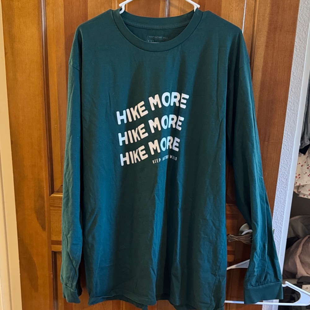 Hike More Long Sleeve Tee - Dark Green
